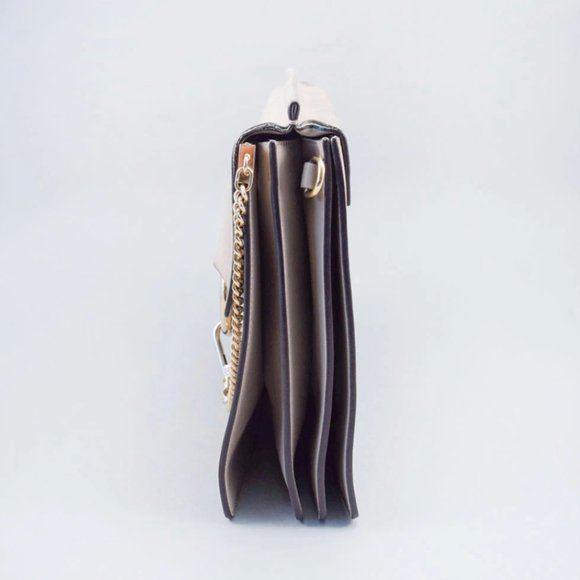 CHLOE LIGHT GREY LEATHER/SUEDE FAYE MEDIUM SHOULDE - Picture 11 of 11